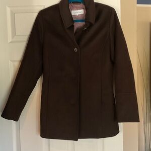 Calvin Klein Women's Dark Brown Pea Coat